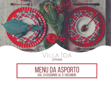 Menù da asporto dal 24 dicembre al 31 dicembre